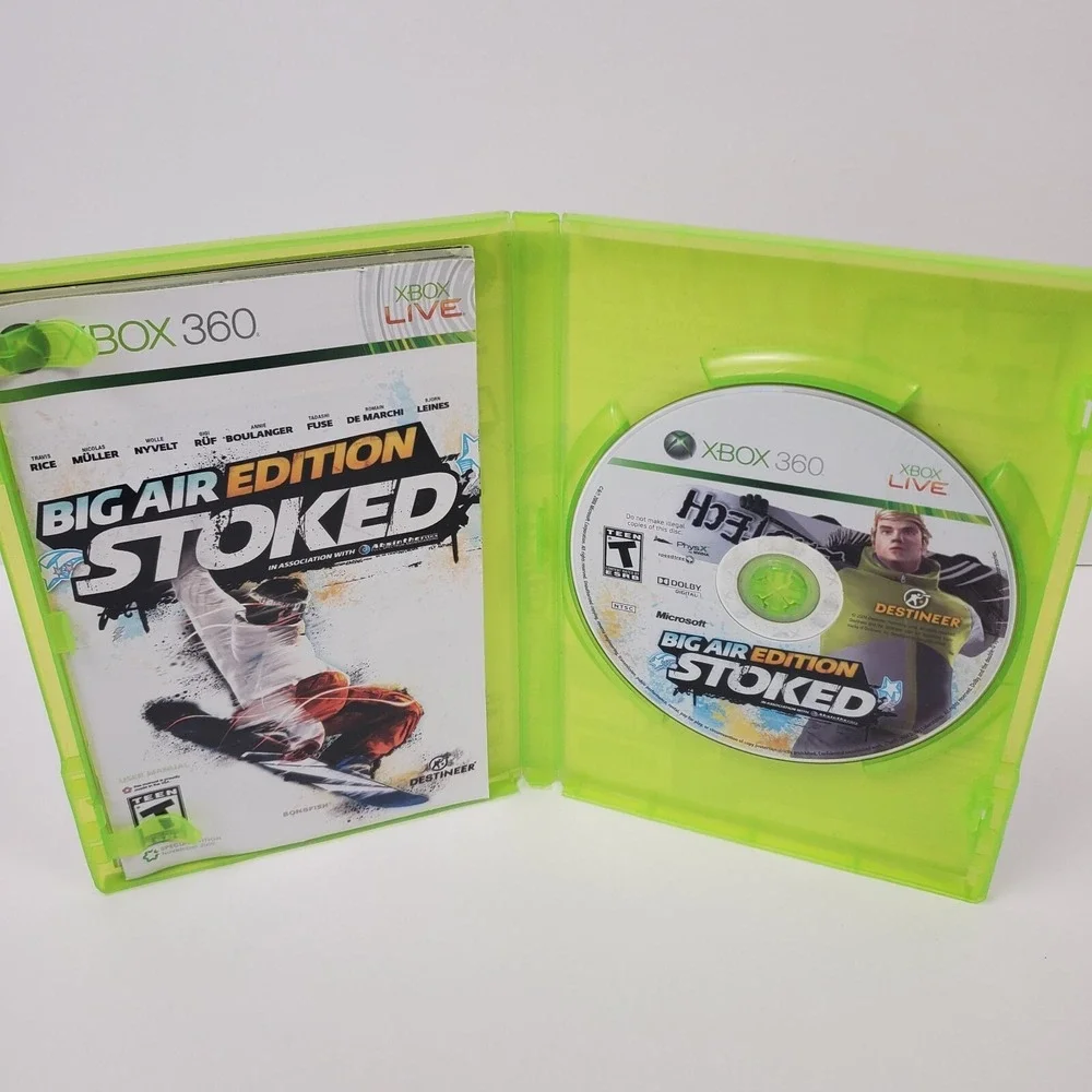 Stoked Big Air Edition (Microsoft Xbox 360, 2009) Game Case Manual & Grab Bible